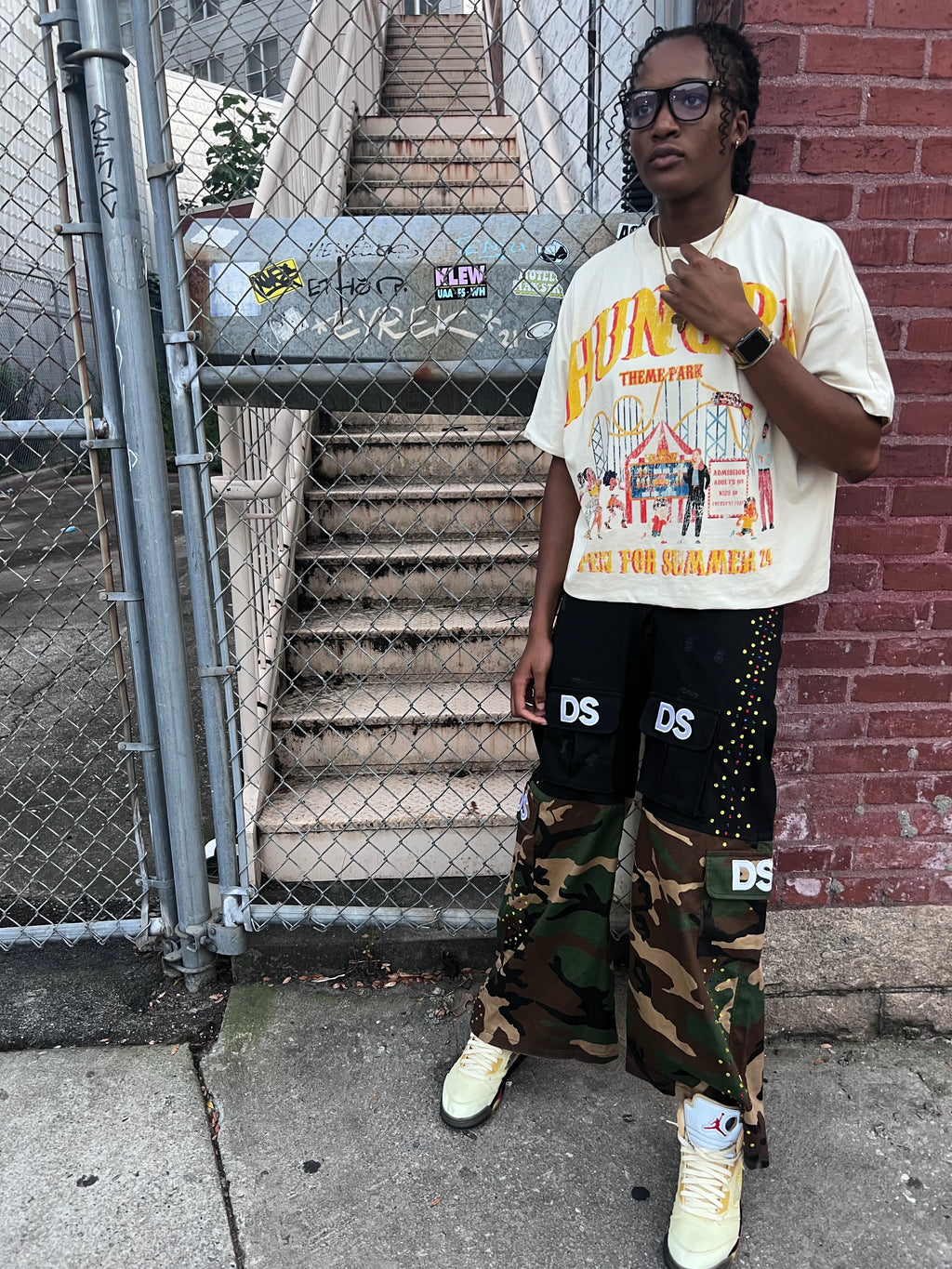 Two toned cargo pants