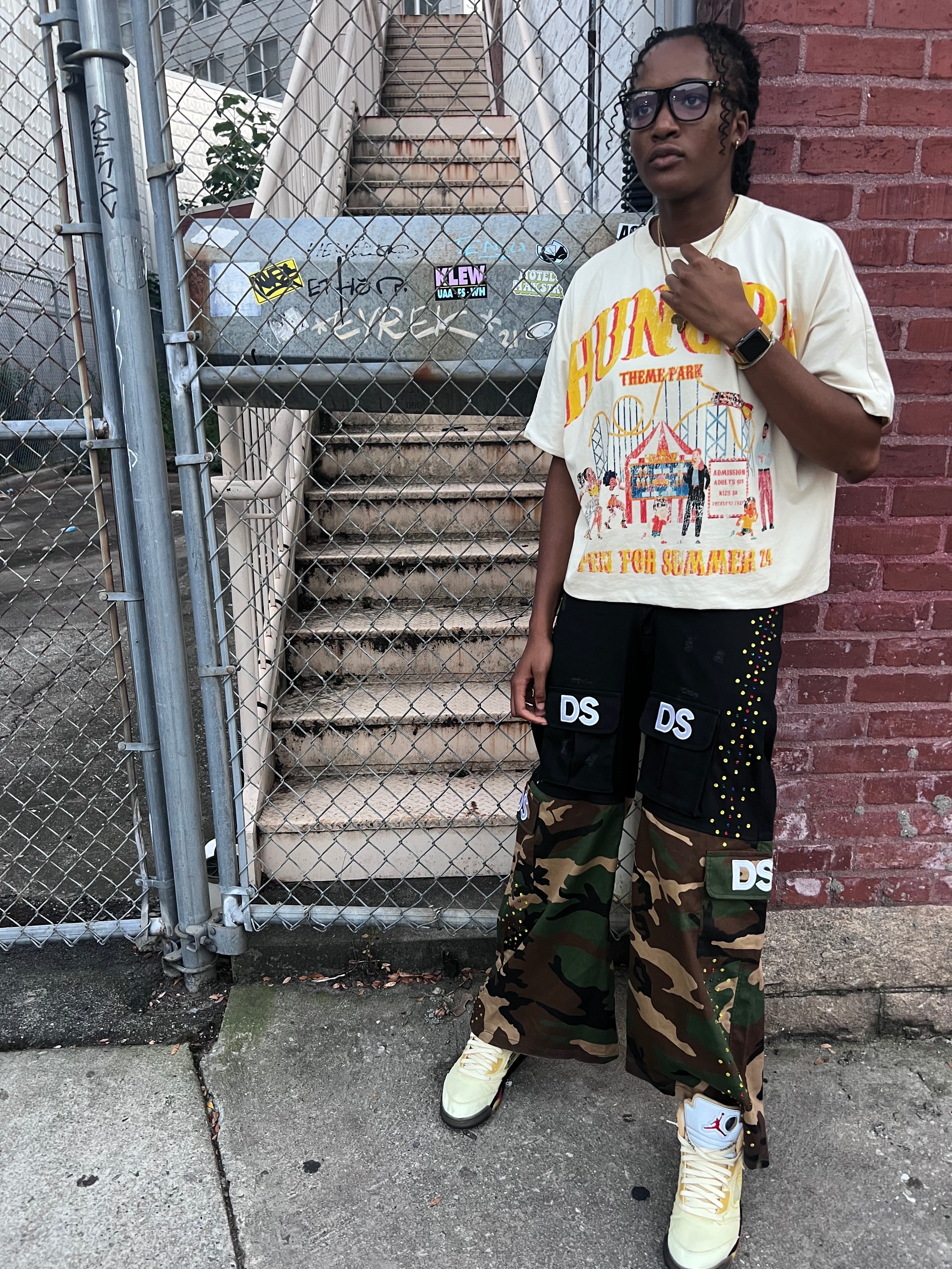 Two toned cargo pants